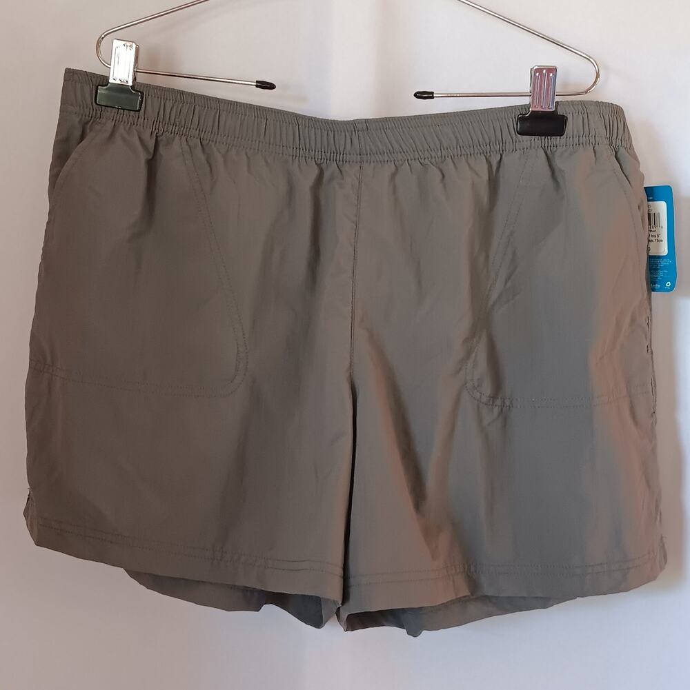 NWT Columbia Shorts Women's XL Sandy River Gray Elastic Waist Pockets